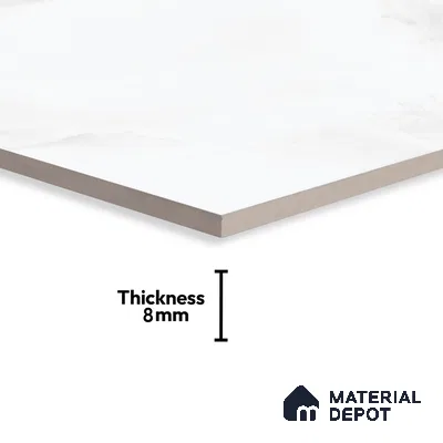 Marble Wall Tile TL 06505 B   24 inch x 12 inch Ceramic Sugar Finish - 8 mm | Suitable for Accent / Feature Walls & Bathroom Wall