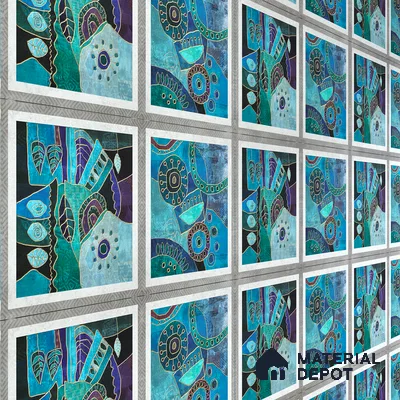 Patterned Wall Tile TL 06506 B   24 inch x 12 inch Ceramic Sugar Finish - 8 mm | Suitable for Accent / Feature Walls & Bathroom Wall | Please Expect a Slight Variation of Pattern
