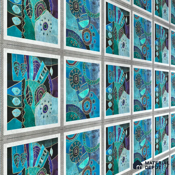 Patterned Wall Tile TL 06506 B 24 inch x 12 inch Ceramic Sugar Finish - 8 mm | Suitable for Accent / Feature Walls & Bathroom Wall | Please Expect a Slight Variation of Pattern