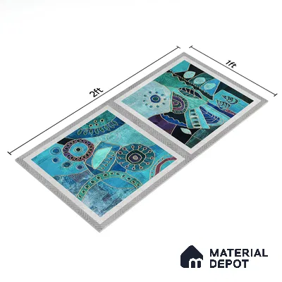 Patterned Wall Tile TL 06506 B   24 inch x 12 inch Ceramic Sugar Finish - 8 mm | Suitable for Accent / Feature Walls & Bathroom Wall | Please Expect a Slight Variation of Pattern