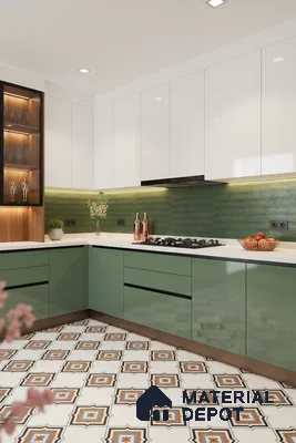 Faux Subway Wall Tile TL 06508 E  SR GL 8091 24 inch x 12 inch Ceramic Glossy Finish - 8 mm | Suitable for Accent / Feature Walls, Bathroom, Kitchen Wall & Backsplashes | Please Expect a Slight Variation of Pattern (Sample)