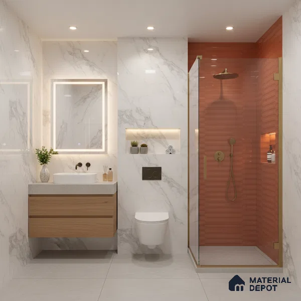 Faux Subway Wall Tile TL 06508 F SR GL 8095 24 inch x 12 inch Ceramic Glossy Finish - 8 mm | Suitable for Accent / Feature Walls, Bathroom, Kitchen Wall & Backsplashes | Please Expect a Slight Variation of Pattern