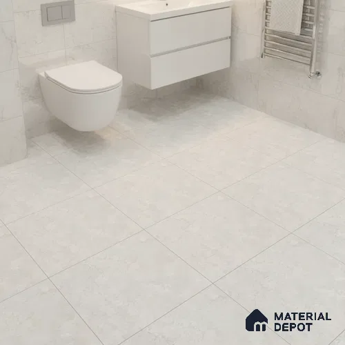 Marble Matching Floor Tile TL 06509 D 12 inch x 12 inch Ceramic Matte Finish - 8 mm | Suitable for Bathroom