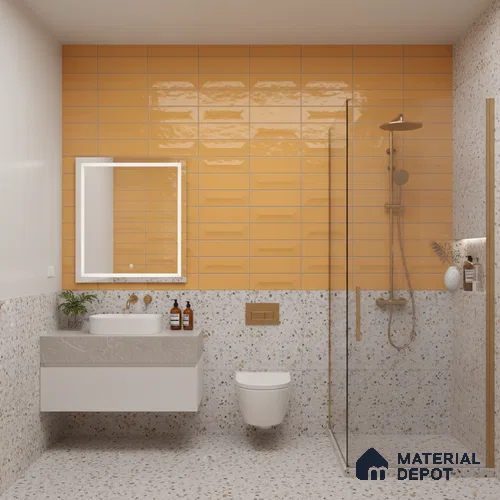 Faux Subway Wall Tile TL 06513 B  SR GL 8050 24 inch x 12 inch Ceramic Glossy Finish - 8 mm | Suitable for Accent / Feature Walls, Bathroom, Kitchen Wall & Backsplashes | Please Expect a Slight Variation of Pattern