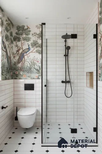 Faux Subway Wall Tile TL 06513 C  SR GL 8055 24 inch x 12 inch Ceramic Glossy Finish - 8 mm | Suitable for Accent / Feature Walls, Bathroom, Kitchen Wall & Backsplashes | Please Expect a Slight Variation of Pattern