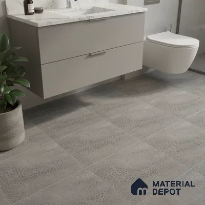 Patterned Floor Tile TL 06515 G   12 inch x 12 inch Ceramic Matte Finish - 8 mm | Suitable for Bathroom | Please Expect a Slight Variation of Pattern (Sample)