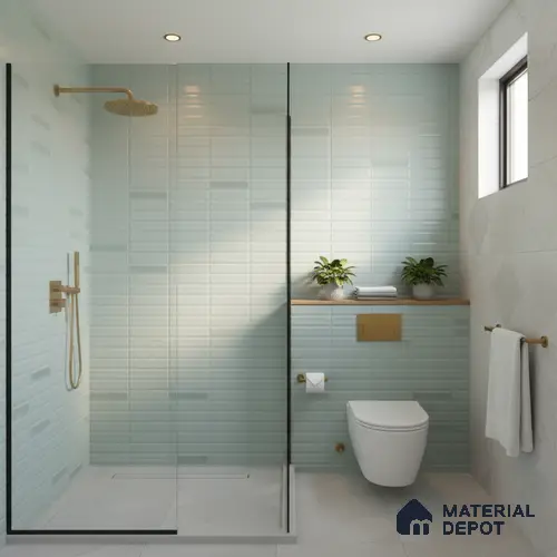Faux Subway Highlighter Wall Tile TL 06521 C NG Senso Aqua HL 2 ft x 1 ft Ceramic Matte Finish - 8 mm | Suitable for Living Room, Kitchen & Bathroom