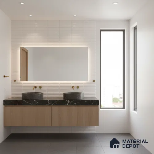 Faux Subway Highlighter Wall Tile TL 06521 F NG Senso White HL 2 ft x 1 ft Ceramic Matte Finish - 8 mm | Suitable for Living Room, Kitchen & Bathroom