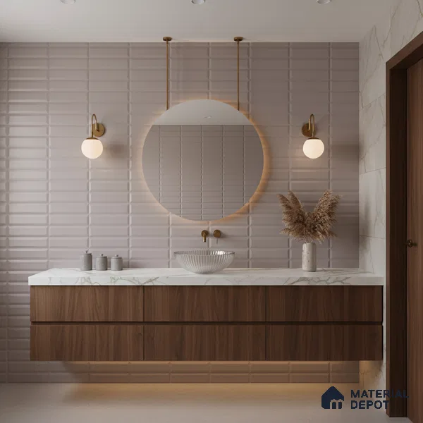 Faux Subway Highlighter Wall Tile TL 06521 NG Senso Grey HL 2 ft x 1 ft Ceramic Matte Finish - 8 mm | Suitable for Living Room, Kitchen & Bathroom