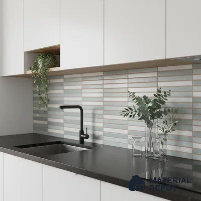 Highlighter Wall Tile TL 06523 B NG Zuliya Aqua HL 2 ft x 1 ft Ceramic Matte Finish - 8 mm | Suitable for Living Room, Kitchen & Bathroom (Sample)