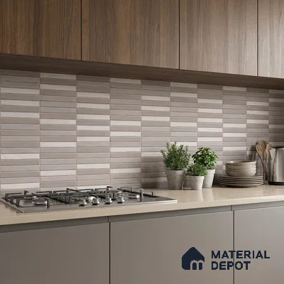 Faux Subway Wall Tile TL 06523 C NG Zuliya Grey HL 2 ft x 1 ft Ceramic Matte Finish - 8 mm | Suitable For Kitchen, Bathroom, Dining Area