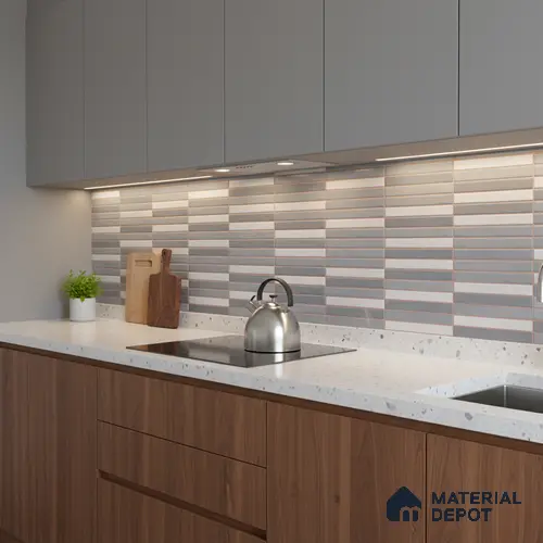 Highlighter Wall Tile TL 06523 NG Zuliya Turkish Blue HL 2 ft x 1 ft Ceramic Matte Finish - 8 mm | Suitable for Living Room, Kitchen & Bathroom