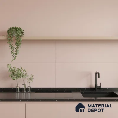 Plain Wall Tile TL 06526 H Mandavi Royal Pink 2 ft x 1 ft Ceramic Matte Finish - 8 mm | Suitable for Living Room, Kitchen & Bathroom (Sample)