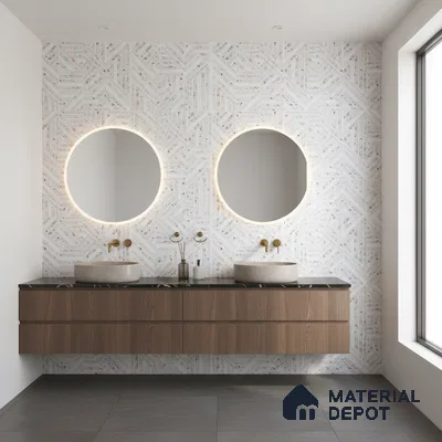 Highlighter Wall Tile TL 06527 C G Gobi Bianco HL 2 ft x 1 ft Ceramic Matte Finish - 8 mm | Suitable for Living Room, Kitchen & Bathroom (Sample)