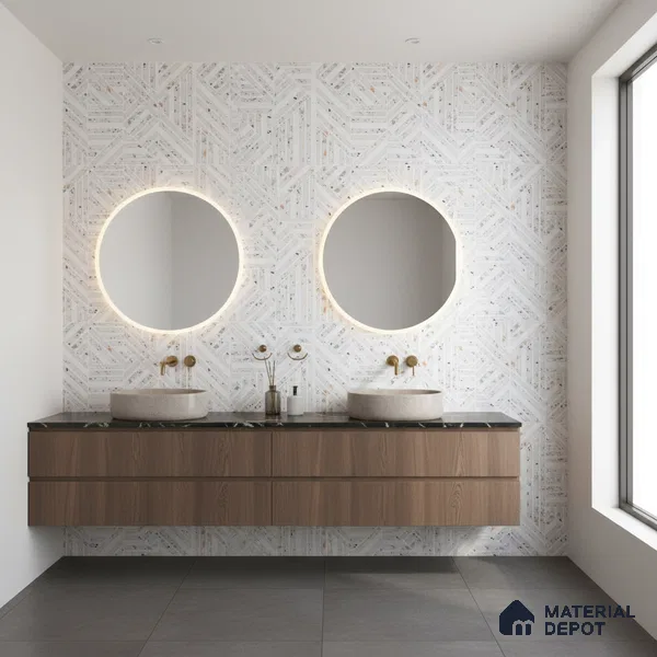 Highlighter Wall Tile TL 06527 C G Gobi Bianco HL 2 ft x 1 ft Ceramic Matte Finish - 8 mm | Suitable for Living Room, Kitchen & Bathroom (Sample)