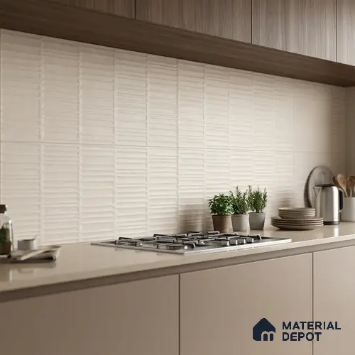 Highlighter Wall Tile TL 06529 D Machio Beige HL 2 ft x 1 ft Ceramic Matte Finish - 8 mm | Suitable for Living Room, Kitchen & Bathroom