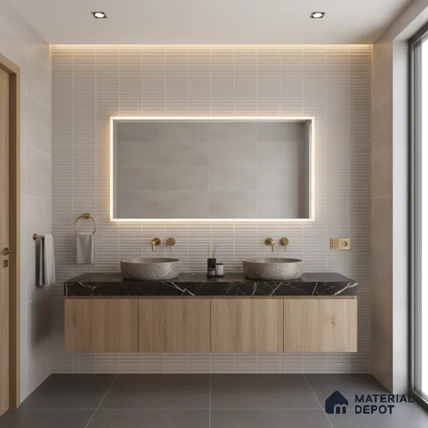 Highlighter Wall Tile TL 06529 Machio Gris HL 2 ft x 1 ft Ceramic Matte Finish - 8 mm | Suitable for Living Room, Kitchen & Bathroom (Sample)