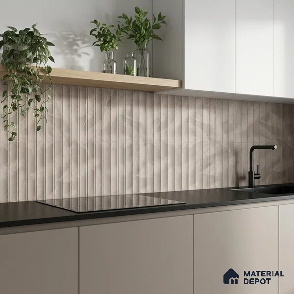 Highlighter Wall Tile TL 06530 B G Berlin Griss HL 02 2 ft x 1 ft Ceramic Matte Finish - 8 mm | Suitable for Living Room, Kitchen & Bathroom (Sample)