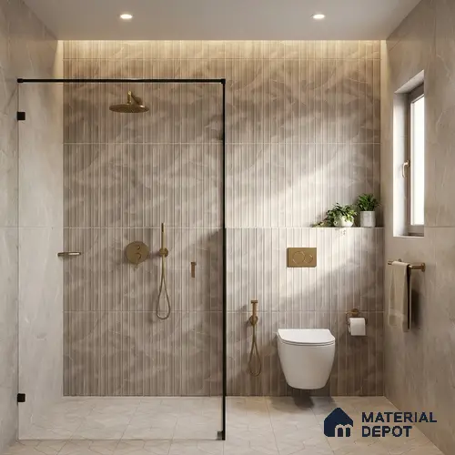 Faux Subway Wall Tile TL 06530 B G Berlin Griss HL 02 2 ft x 1 ft Ceramic Matte Finish - 8 mm | Suitable for Living Room, Kitchen & Bathroom