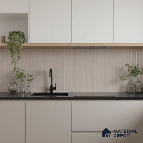 Faux Subway Wall Tile TL 06530 Berlin Griss HL 2 ft x 1 ft Ceramic Matte Finish - 8 mm | Suitable for Living Room, Kitchen & Bathroom