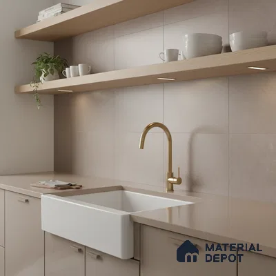 Plain Wall Tile TL 06530 C Berlin Griss 2 ft x 1 ft Ceramic Matte Finish - 8 mm | Suitable for Living Room, Kitchen & Bathroom