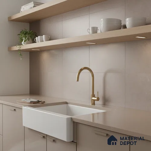 Plain Wall Tile TL 06530 C Berlin Griss 2 ft x 1 ft Ceramic Matte Finish - 8 mm | Suitable for Living Room, Kitchen & Bathroom