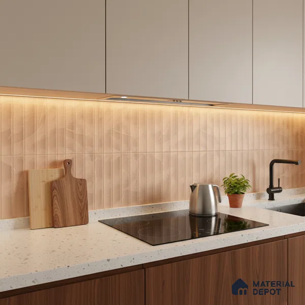 Highlighter Wall Tile TL 06530 E G Berlin Brown HL 02 2 ft x 1 ft Ceramic Matte Finish - 8 mm | Suitable for Living Room, Kitchen & Bathroom (Sample)