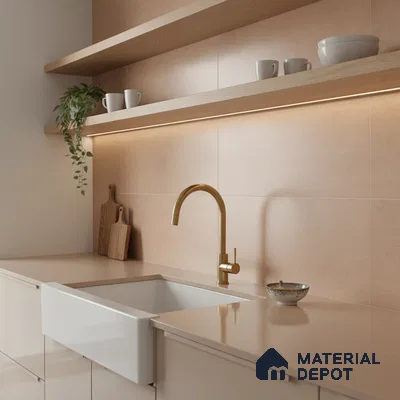 Plain Wall Tile TL 06530 F Berlin Brown 2 ft x 1 ft Ceramic Matte Finish - 8 mm | Suitable for Living Room, Kitchen & Bathroom (Sample)
