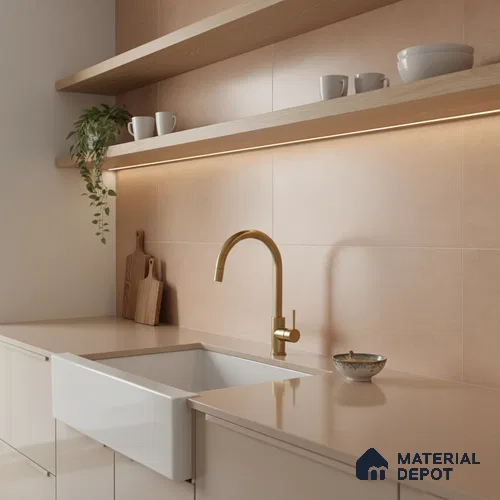 Plain Wall Tile TL 06530 F Berlin Brown 2 ft x 1 ft Ceramic Matte Finish - 8 mm | Suitable for Living Room, Kitchen & Bathroom