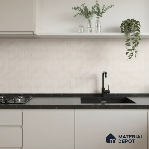 Faux Subway Wall Tile TL 06530 H G Berlin Blanco HL 02 2 ft x 1 ft Ceramic Matte Finish - 8 mm | Suitable for Living Room, Kitchen & Bathroom