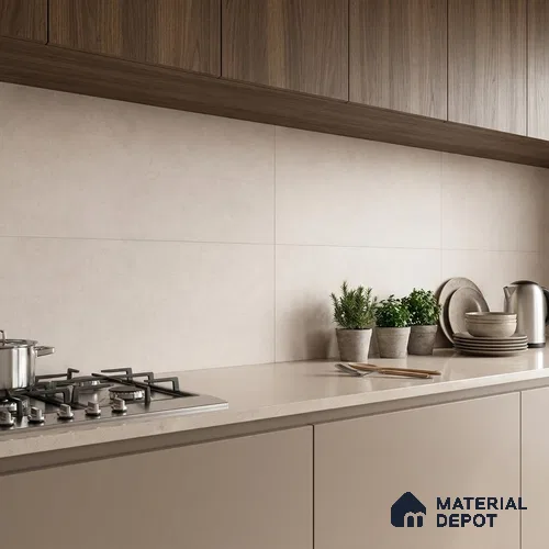 Plain Wall Tile TL 06530 I Berlin Blanco 2 ft x 1 ft Ceramic Matte Finish - 8 mm | Suitable for Living Room, Kitchen & Bathroom