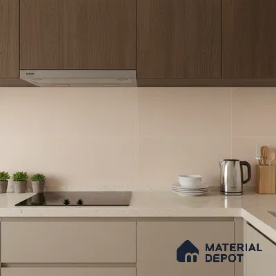 Plain Wall Tile TL 06530 L Berlin Beige 2 ft x 1 ft Ceramic Matte Finish - 8 mm | Suitable for Living Room, Kitchen & Bathroom (Sample)