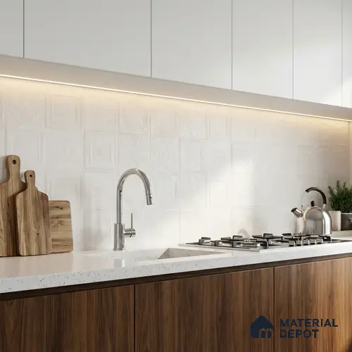 Highlighter Wall Tile TL 06531 E G Lux Silver Decor 2 ft x 1 ft Ceramic Matte Finish - 8 mm | Suitable for Kitchen, Bathroom & Balcony Walls