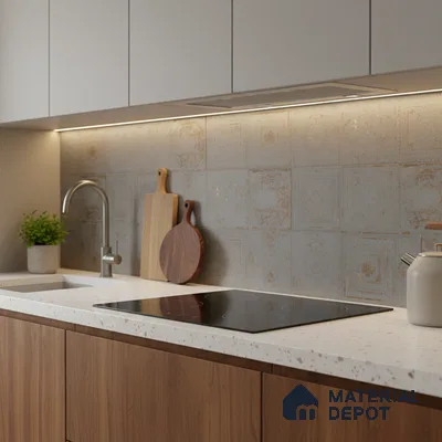 Highlighter Wall Tile TL 06531 F G Lux Grey Decor 2 ft x 1 ft Ceramic Matte Finish - 8 mm | Suitable for Kitchen, Bathroom & Balcony Walls