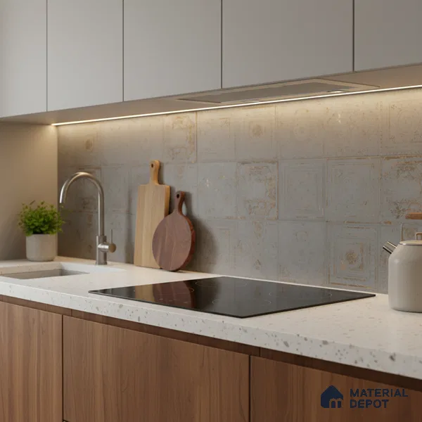 Highlighter Wall Tile TL 06531 F G Lux Grey Decor 2 ft x 1 ft Ceramic Matte Finish - 8 mm | Suitable for Kitchen, Bathroom & Balcony Walls