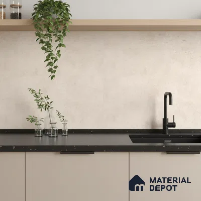 Marble Wall Tile TL 06532 C Tipton Crema 2 ft x 1 ft Ceramic Matte Finish - 8 mm | Suitable for Living Room, Kitchen & Bathroom