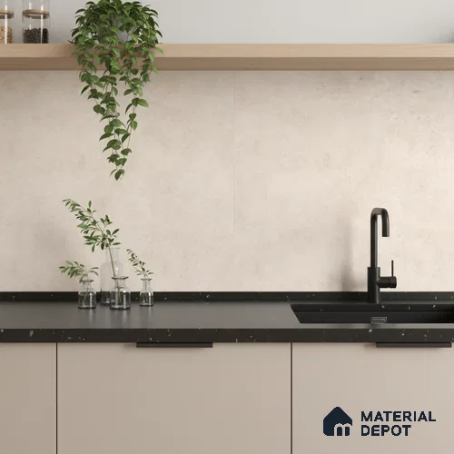 Marble Wall Tile TL 06532 C Tipton Crema 2 ft x 1 ft Ceramic Matte Finish - 8 mm | Suitable for Living Room, Kitchen & Bathroom