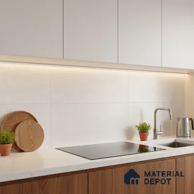 Plain Wall Tile TL 06532 D Tipton Silver 2 ft x 1 ft Ceramic Matte Finish - 8 mm | Suitable for Living Room, Kitchen & Bathroom