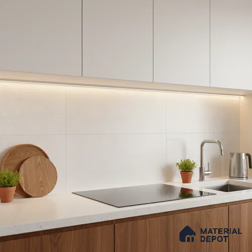 Plain Wall Tile TL 06532 D Tipton Silver 2 ft x 1 ft Ceramic Matte Finish - 8 mm | Suitable for Living Room, Kitchen & Bathroom