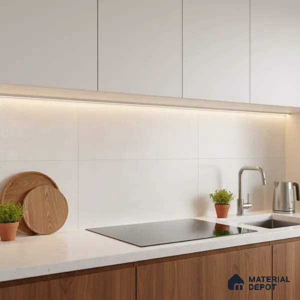 Plain Wall Tile TL 06532 D Tipton Silver 2 ft x 1 ft Ceramic Matte Finish - 8 mm | Suitable for Living Room, Kitchen & Bathroom