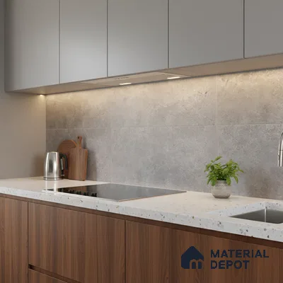 Stone Wall Tile TL 06532 F Tipton Grey 2 ft x 1 ft Ceramic Matte Finish - 8 mm | Suitable for Living Room, Kitchen & Bathroom