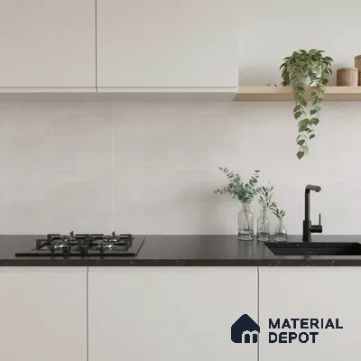 Stone Wall Tile TL 06533 D Nostal Silver 2 ft x 1 ft Ceramic Matte Finish - 8 mm | Suitable for Living Room, Kitchen & Bathroom (Sample)