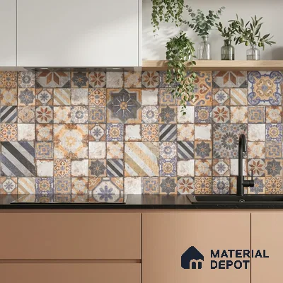Highlighter Wall Tile TL 06534 B G Zebo Brown HL 2 ft x 1 ft Ceramic Matte Finish - 8 mm | Suitable for Living Room, Kitchen & Bathroom (Sample)