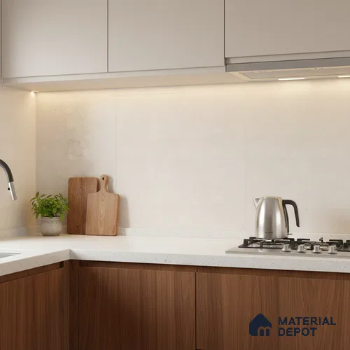 Stone Wall Tile TL 06534 Zebo Beige 2 ft x 1 ft Ceramic Matte Finish - 8 mm | Suitable for Living Room, Kitchen & Bathroom