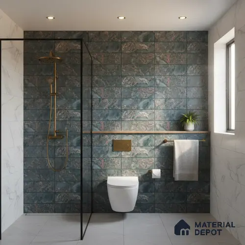 Highlighter Wall Tile TL 06535 C NG Craft Aqua HL 2 ft x 1 ft Ceramic Matte Finish - 8 mm | Suitable for Living Room, Kitchen & Bathroom