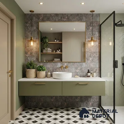 Highlighter Wall Tile TL 06535 NG Craft Grey HL 2 ft x 1 ft Ceramic Matte Finish - 8 mm | Suitable for Living Room, Kitchen & Bathroom (Sample)