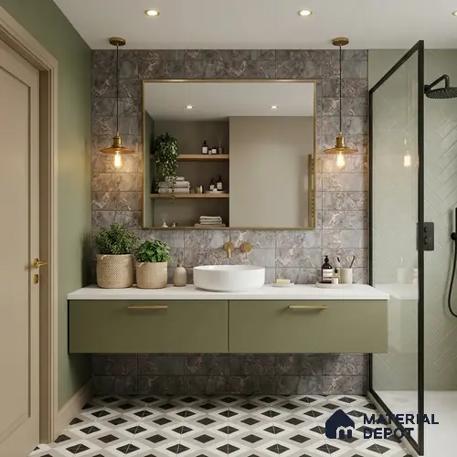 Highlighter Wall Tile TL 06535 NG Craft Grey HL 2 ft x 1 ft Ceramic Matte Finish - 8 mm | Suitable for Living Room, Kitchen & Bathroom