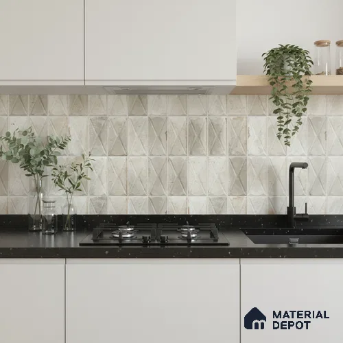 Highlighter Wall Tile TL 06537 D G Beleza Blanco 2 ft x 1 ft Ceramic Matte Finish - 8 mm | Suitable for Living Room, Kitchen & Bathroom