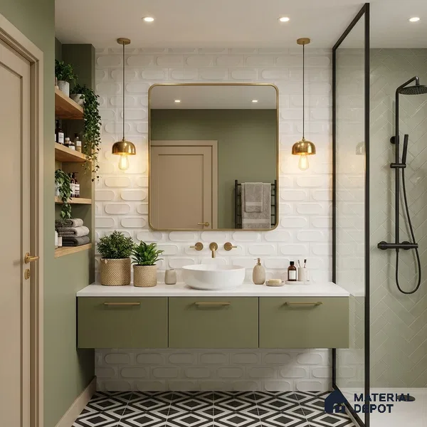 Highlighter Wall Tile TL 06538 L Zellige White HL 2 ft x 1 ft Ceramic Matte Finish - 8 mm | Suitable for Living Room, Kitchen & Bathroom (Sample)