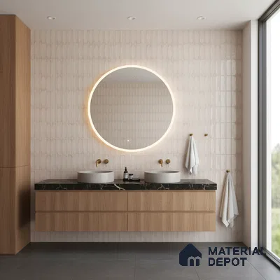 Highlighter Wall Tile TL 06540 F Lorient Gris 2 ft x 1 ft Ceramic Matte Finish - 8 mm | Suitable for Living Room, Kitchen & Bathroom (Sample)